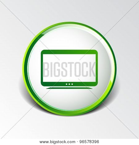 tv icon vector flatscreen hd lcd