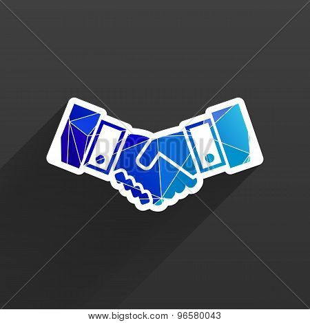 Handshake vector icon hake vector meeting business