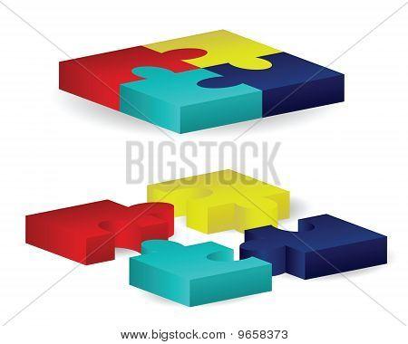 Trojrozměrné Puzzle bloky