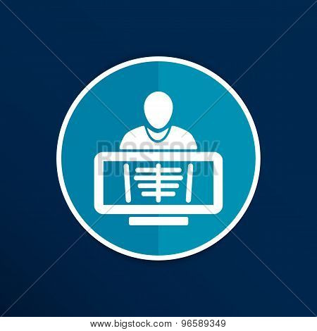 X-Ray human rib cage symbol for download icon