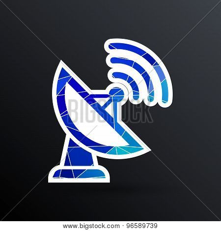 Radar Vector icon satellite dish tv technology
