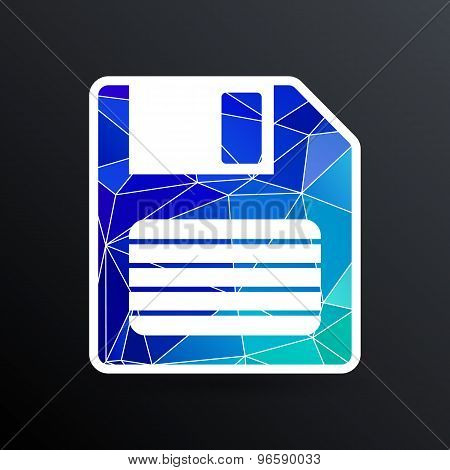 disk vector old icon floppy save record media sign