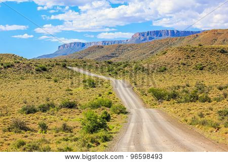 Gravel mountain road