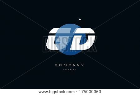 Gd G D  Blue White Circle Big Font Alphabet Company Letter Logo