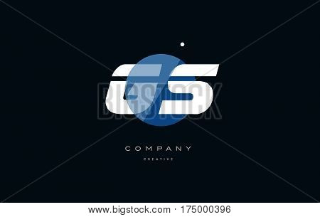 Gs G S  Blue White Circle Big Font Alphabet Company Letter Logo