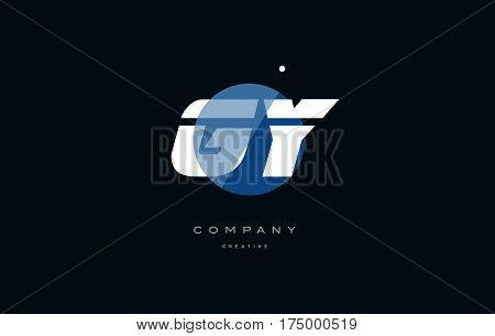 Gy G Y  Blue White Circle Big Font Alphabet Company Letter Logo