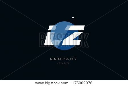 Lz L Z  Blue White Circle Big Font Alphabet Company Letter Logo