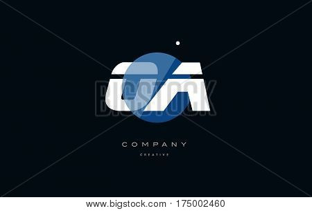 Oa O A  Blue White Circle Big Font Alphabet Company Letter Logo