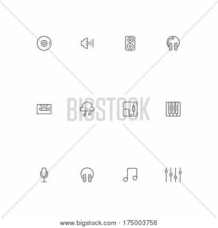 Outline Music Icons For a studio app and Website
