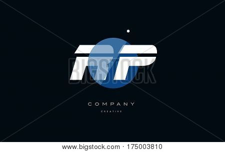 Rp R P  Blue White Circle Big Font Alphabet Company Letter Logo