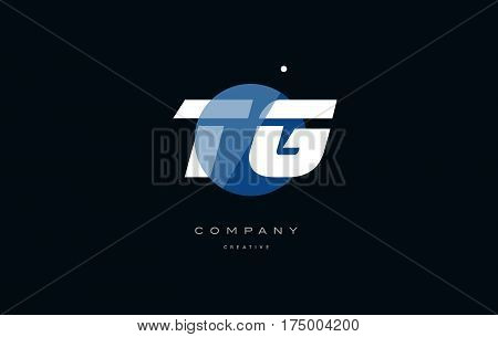 Tg T G  Blue White Circle Big Font Alphabet Company Letter Logo