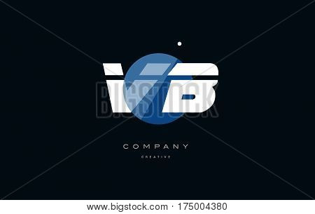Vb V B  Blue White Circle Big Font Alphabet Company Letter Logo