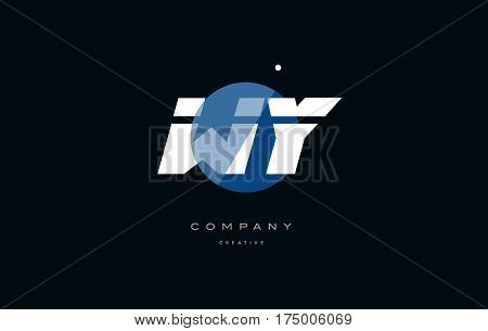 Wy W Y  Blue White Circle Big Font Alphabet Company Letter Logo