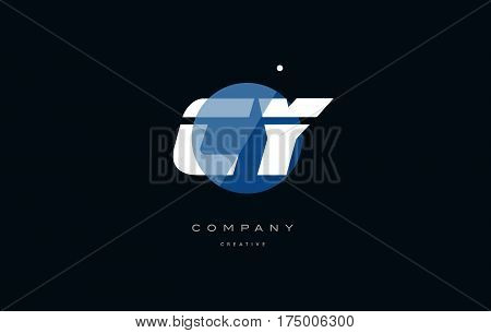 Cy C Y  Blue White Circle Big Font Alphabet Company Letter Logo