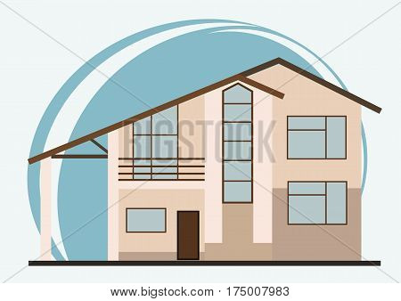 Vector flat buildings Illustration of cute cartoon colorful houses for sale or rent.