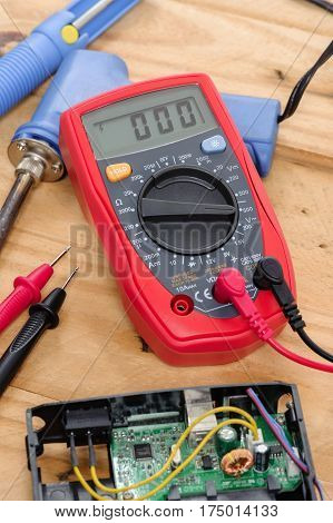Red Digital Multimeter