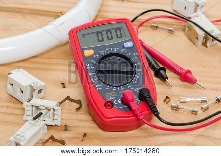 Red Digital Multimeter