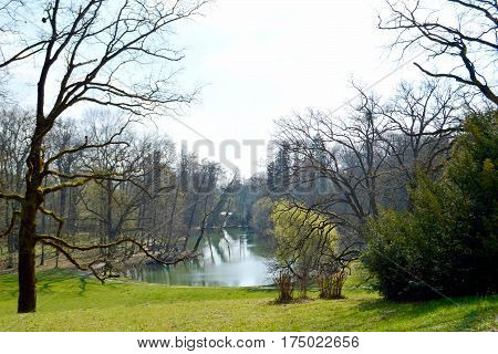 Lake in Maksimir park in Zagreb, Croatia
