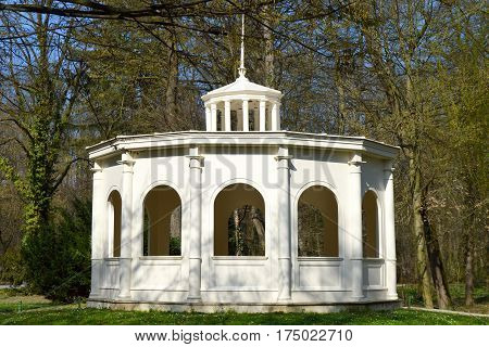 Echo pavilion in Maksimir park at spring time Zagreb Croatia
