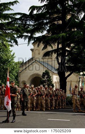 25 may 2007-tiblisi-giorgia-military parade in the streets of Tbilisi in giorgia