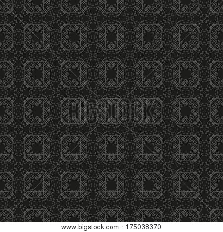 Seamless pattern with geometric shapes and symbols