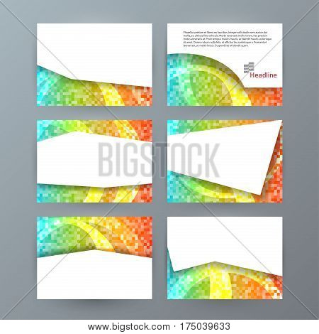 Set Templates Horizontal Presentation Brochure Powerpoint Slide06