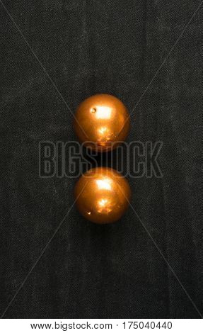 Pair Of Copper Chinese Balls Baoding
