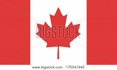 Flag of Canada a new vector illustration background