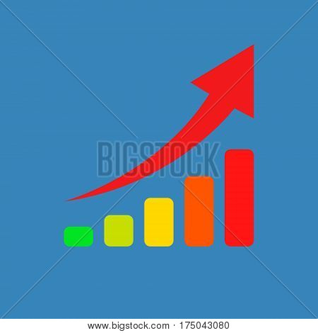 Ranking table on a blue background a new vector illustration