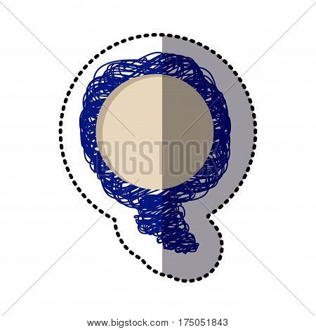 blue bolloons chat bubbles icon, vector illustraction design