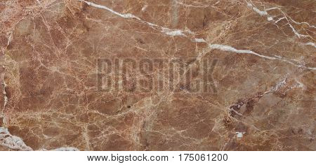 Beautiful brown marble stone background with white veins
