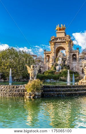 The Cascada Fountain - Parc de la Ciutadella Barcelona Catalonia Spain Europe