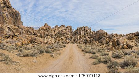 Panorama Of California Dirt Road