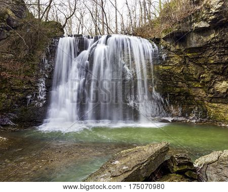 Hayden Falls part of the Griggs Reservoir located on the Scioto River in Central Ohio