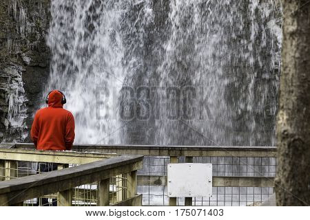 Hayden Falls part of the Griggs Reservoir located on the Scioto River in Central Ohio