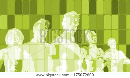 Achieve Business Goals and Targets Together as a Team 3D Illustration Render