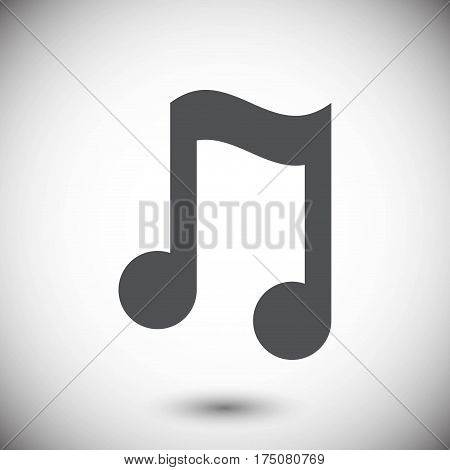 Music note icon stock vector illustration flat design
