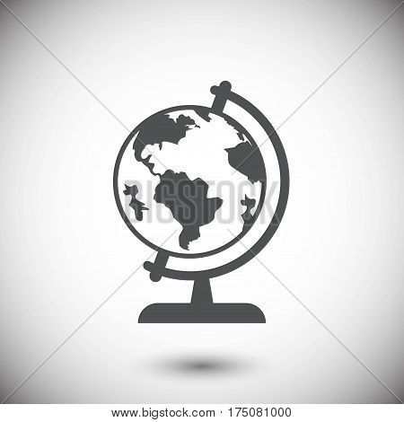 Earth globe icon stock vector illustration flat design