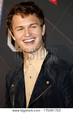 Ansel Elgort at the 2017 iHeartRadio Music Awards held at the Forum in Inglewood, USA on March 5, 2017.