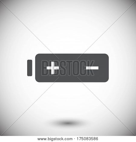 Battery web icon, battery  icon stock vector illustration flat design