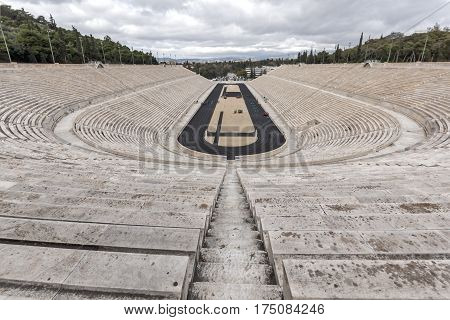 Panathenaic stadium or kallimarmaro in Athens,  Attica, Greece