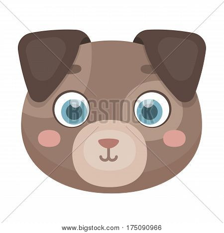 Dog muzzle icon in cartoon design isolated on white background. Animal muzzle symbol stock vector illustration.