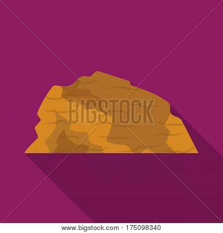 Sandy ceremony in wild west .Mountains of sand.Mountains in the desert.Different mountains single icon in flat style vector symbol stock web illustration.
