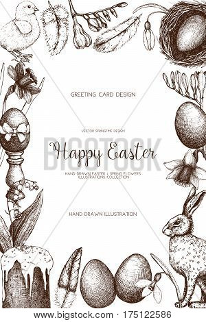 . Happy Easter Day Vintage Design