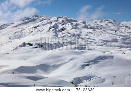 Muttjöchle Mountain in Vorarlberg. Klostertal Alps. Austria