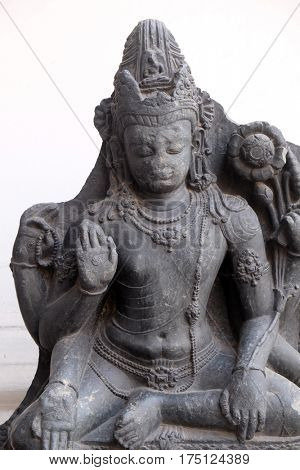 KOLKATA, INDIA - FEBRUARY 09: Six armed Avalokitesvara, from 10th century found in Nalanda, Bihar now exposed in the Indian Museum in Kolkata, West Bengal, India on February 09, 2016.