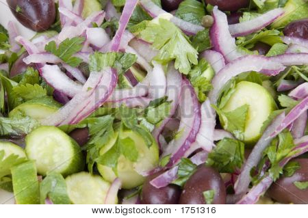 Warm Zucchini And Olive Salad