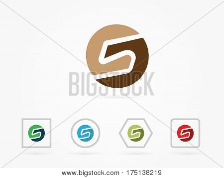 S Letter Pixel Multiply Colorful Logo Design Template