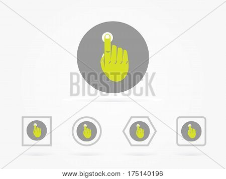 vector hand click icon illustration for business