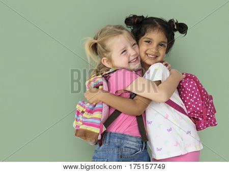 Little Girl Children Smiling Happiness Friendship